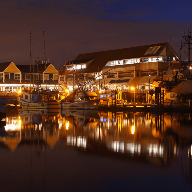 Steveston Village Waterfront Night