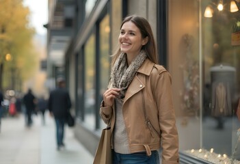 Happy woman demonstrating personal safety awareness