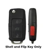 2006-2011 Volkswagen / 4-Button Flip Key Shell