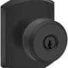 Schlage F51A-BWE-GRW Bowery Single Cylinder Keyed Entry Door Knob Set with Decor