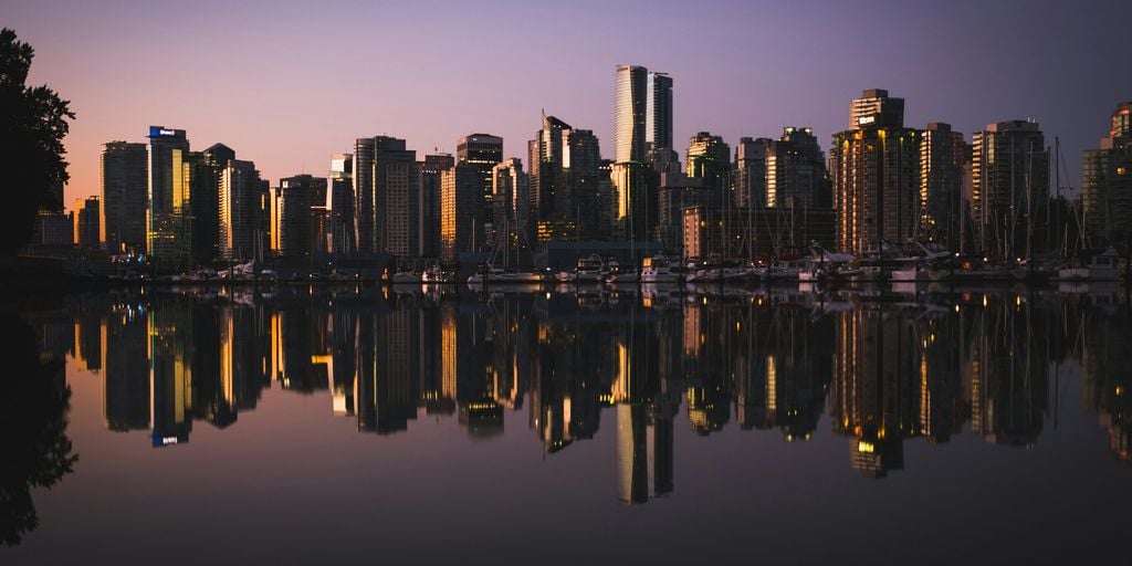 city skyline near water