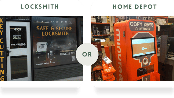 locksmith or home depot